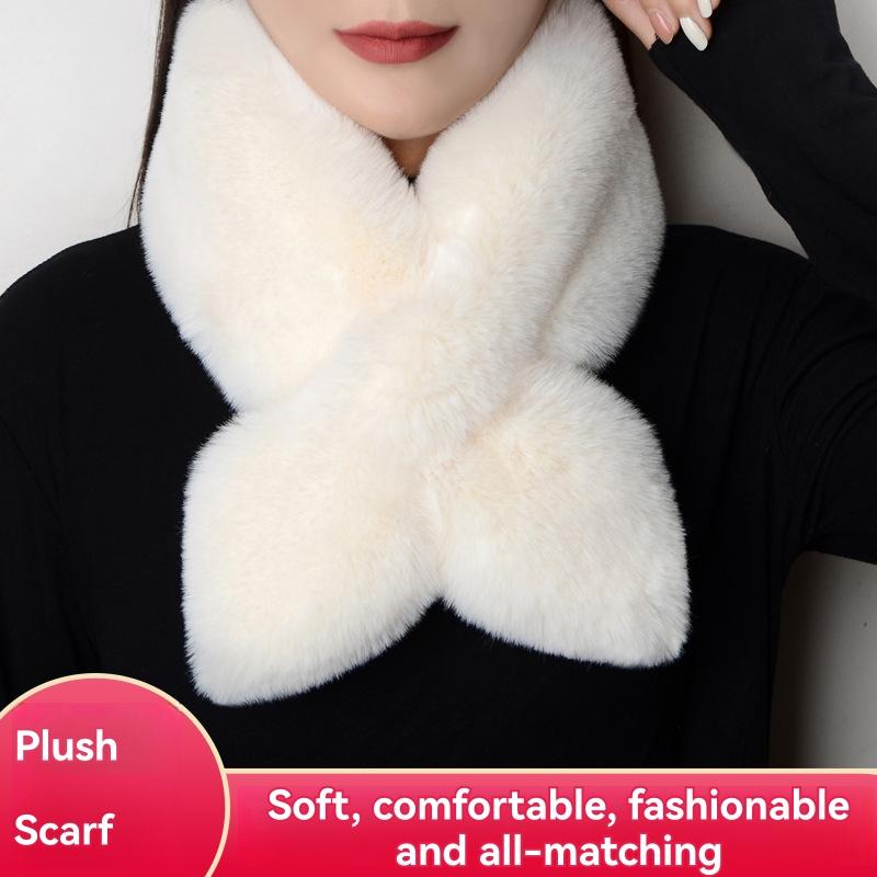 Chateau Faux Fur Clip Scarf  |  Womens Scarves & Wraps Accessories IVORY