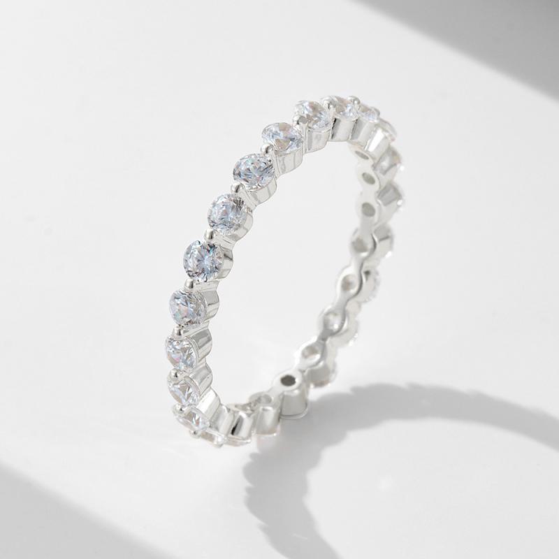 Platinum Round Diamond Eternity Ring, Size 6.5, 2.08Tcw  |  Womens Diamonds Diamonds 20 Platinum